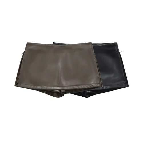 Chic Faux Leather Mini Skirt