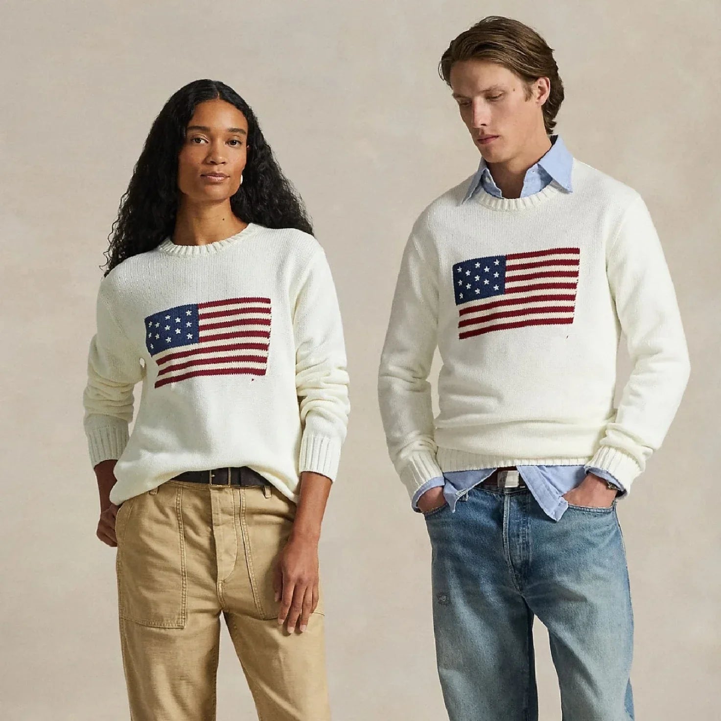 Patriotic Knit Sweater for Women