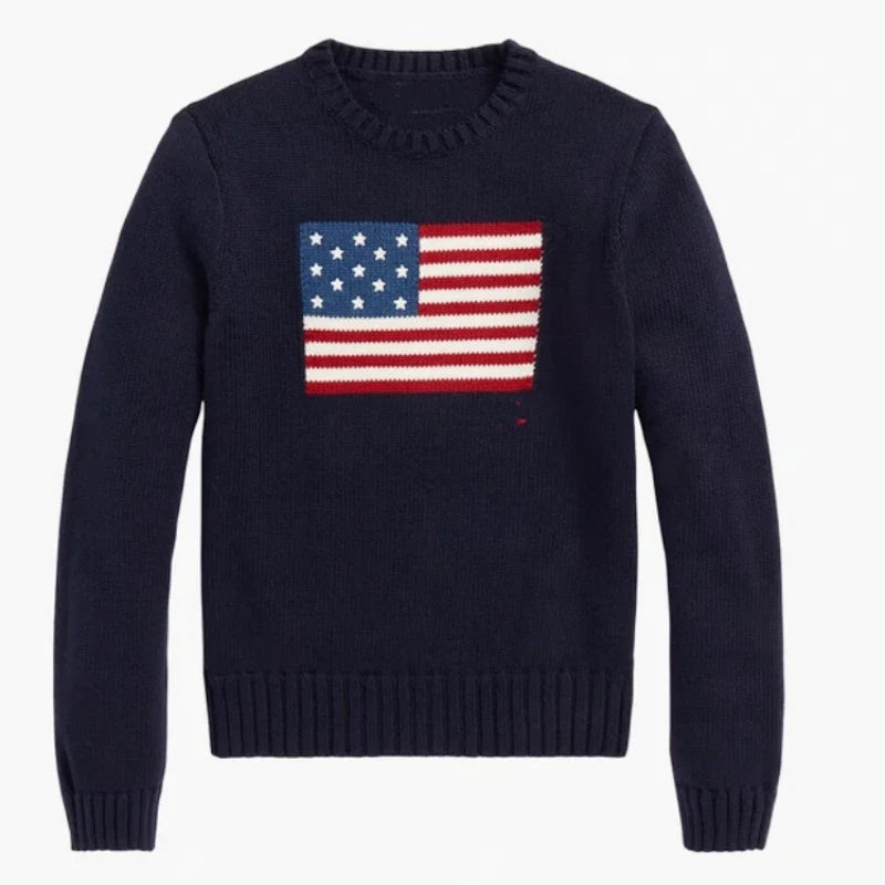Patriotic Knit Sweater for Women