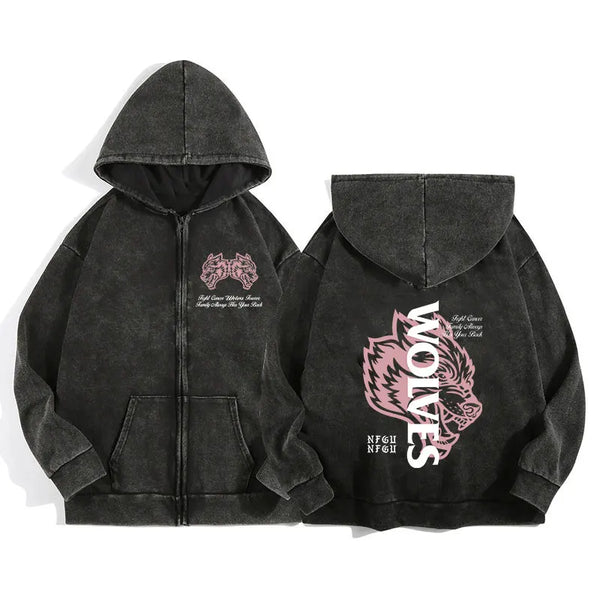 Chic Gothic Zip-Up Hoodie