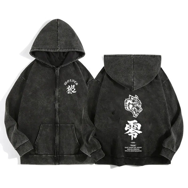 Chic Gothic Zip-Up Hoodie
