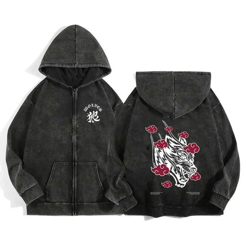 Chic Gothic Zip-Up Hoodie