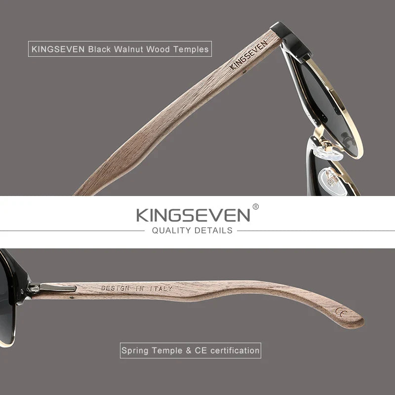 Stylish Walnut Wood Sunglasses