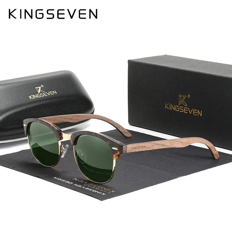Stylish Walnut Wood Sunglasses