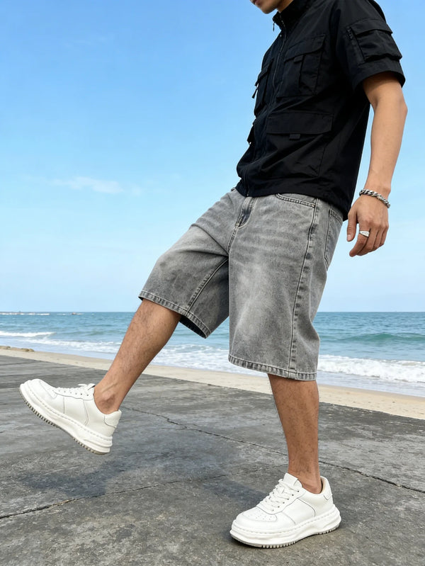 Loose-cut-non-stretch-denim-jorts-men-solid-black-gray-light-color-casual-daily-wear-breathable.jpg