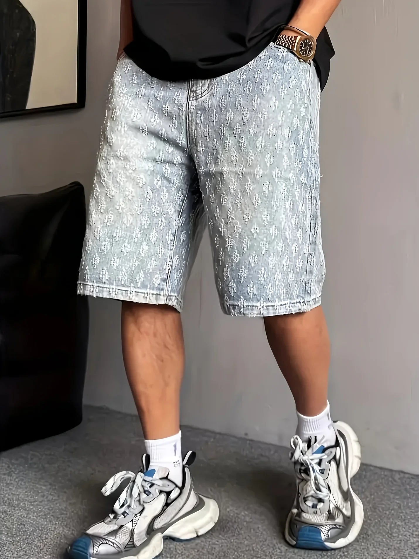 Men's Retro Denim Shorts