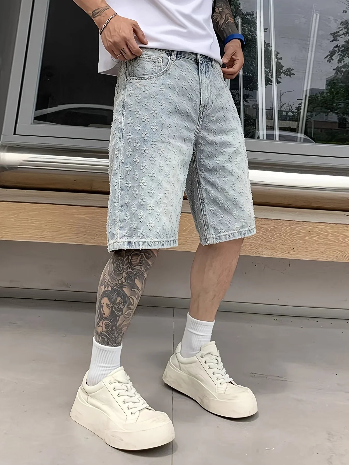 Men's Retro Denim Shorts