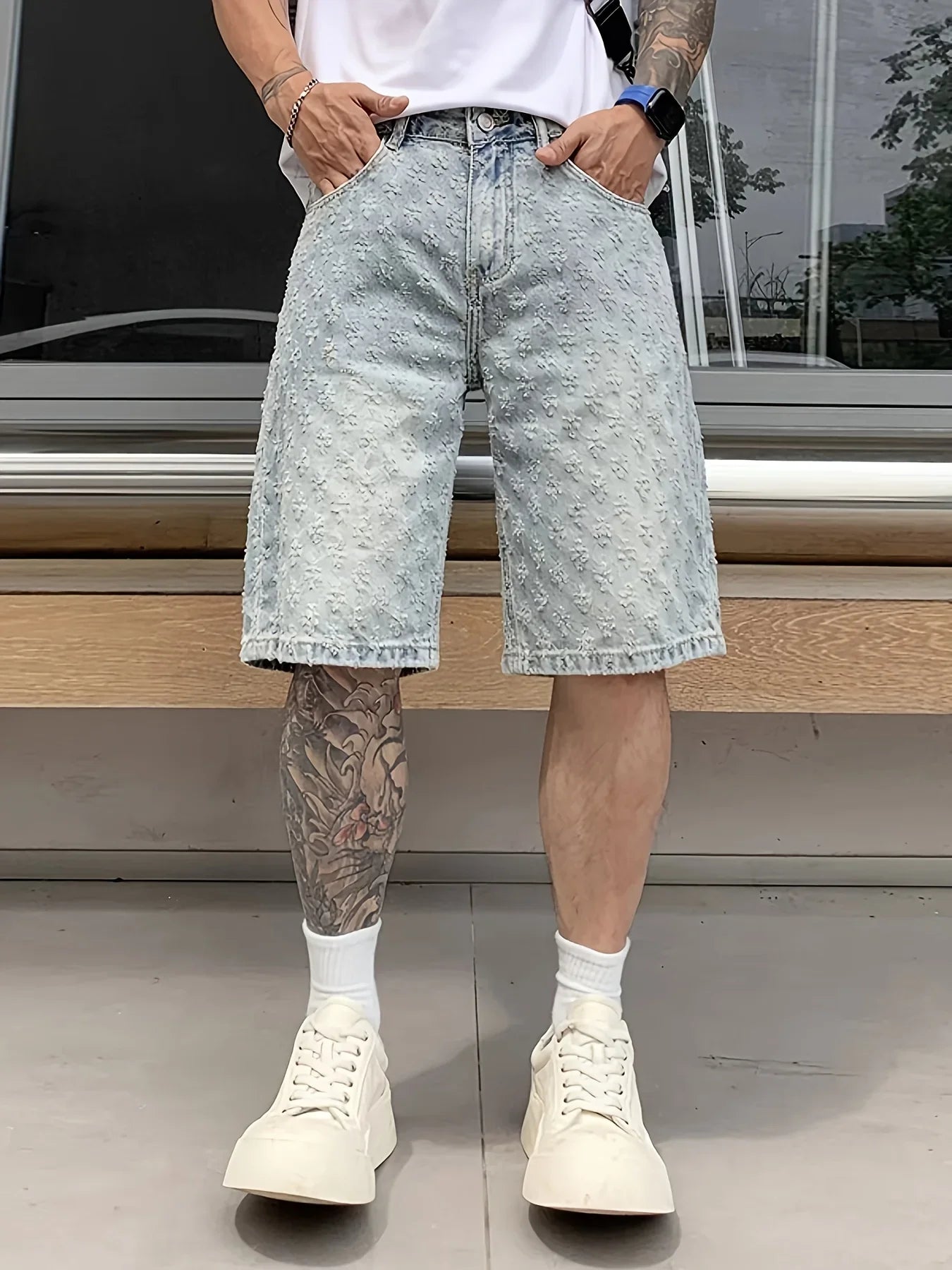 Men's Retro Denim Shorts