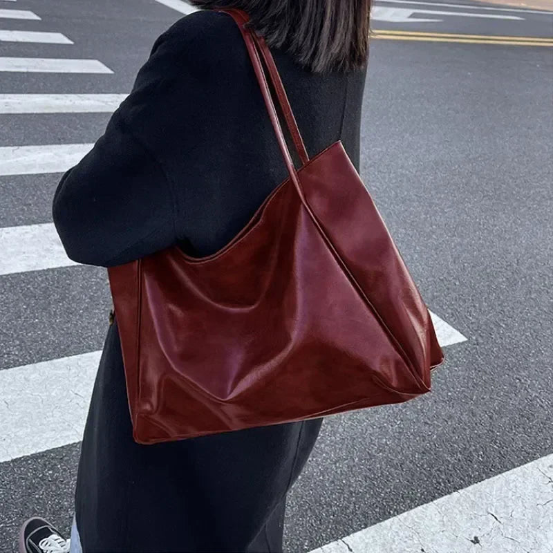 Chic Soft Leather Tote Bag