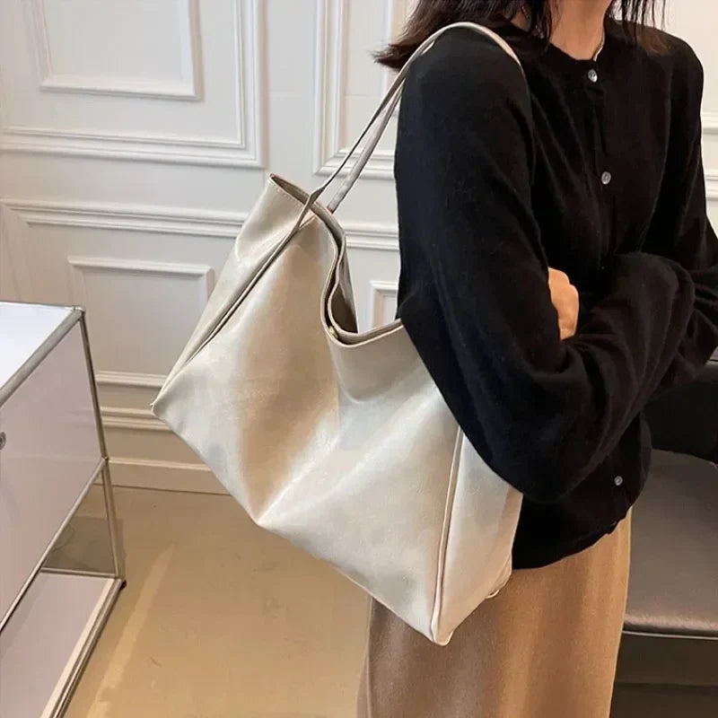 Chic Soft Leather Tote Bag