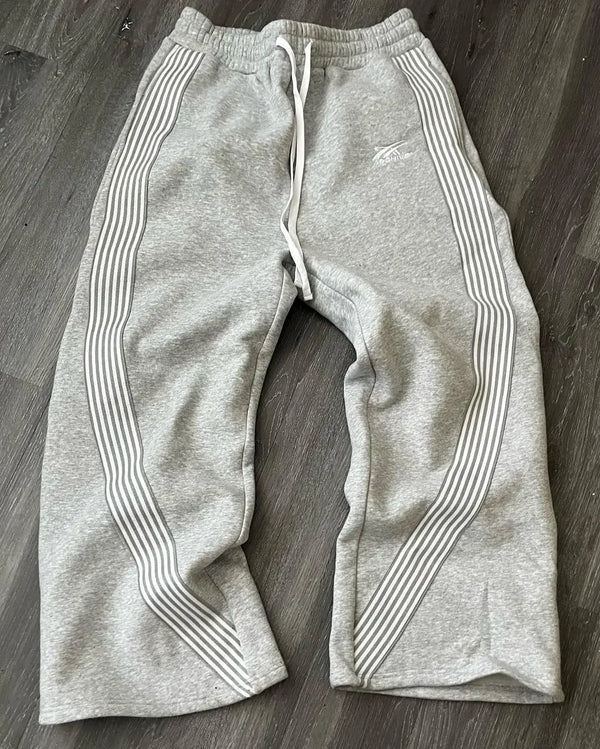 Embroidered Gray Jogger Pants