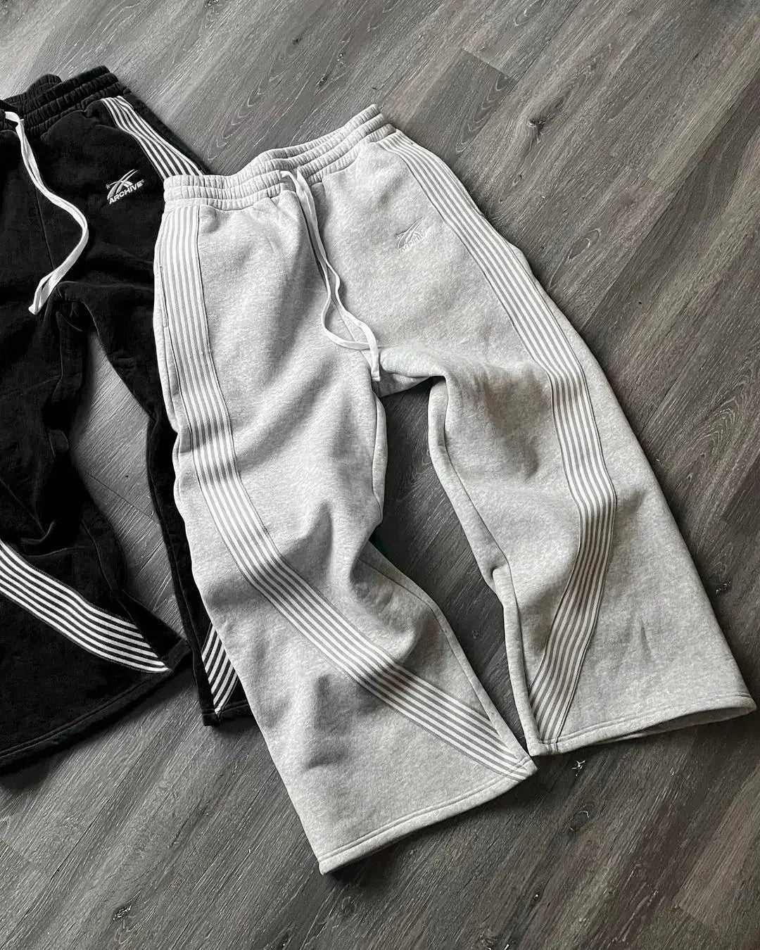 Embroidered Gray Jogger Pants